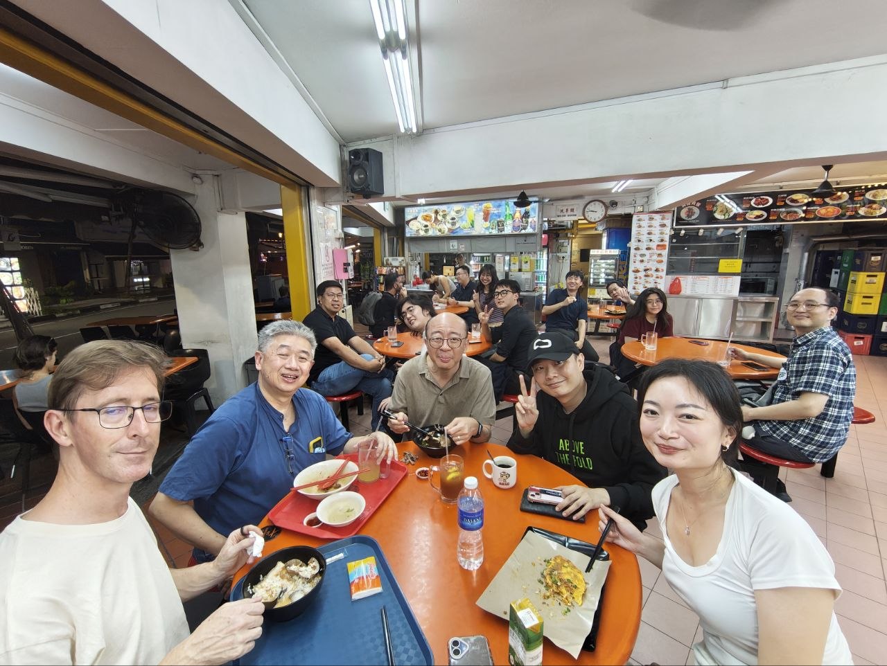 Techies community members at a post-event dinner